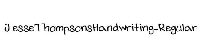 JesseThompsonsHandwriting-Regular  Descarca Fonturi Gratis