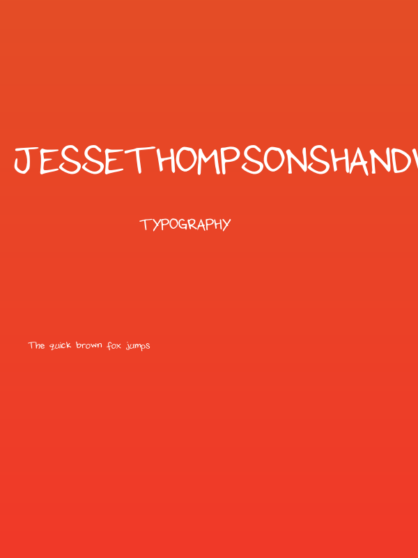 JesseThompsonsHandwriting-Regular Poster