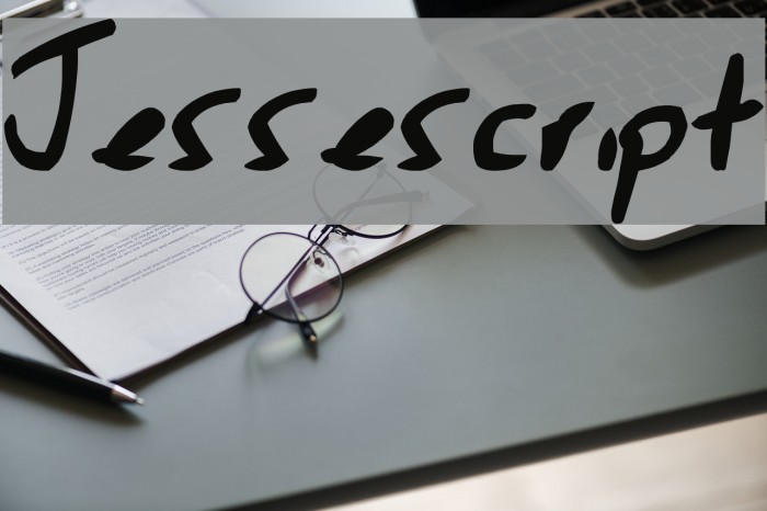 Jessescript Font examples