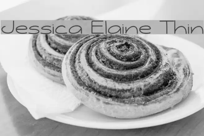 Jessica Elaine Thin Font examples
