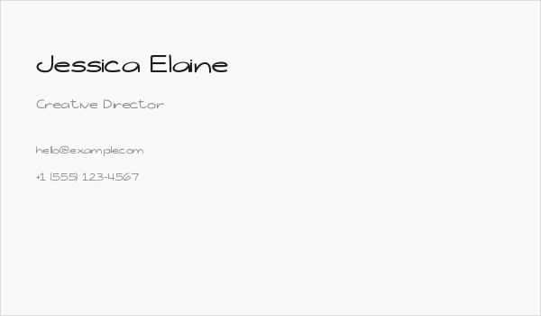 Jessica Elaine Business Card