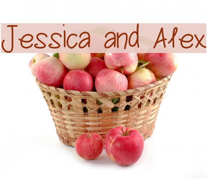 Jessica and Alex Font examples