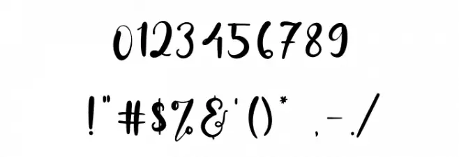 JessicaMariolline Font OTHER CHARS