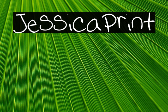 JessicaPrint फ़ॉन्ट examples