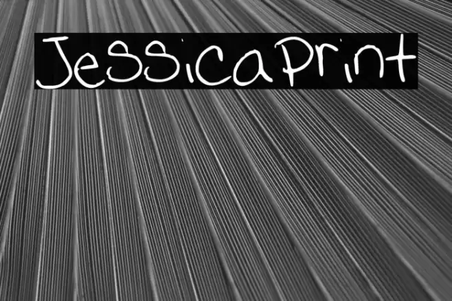 JessicaPrint Schriftart examples