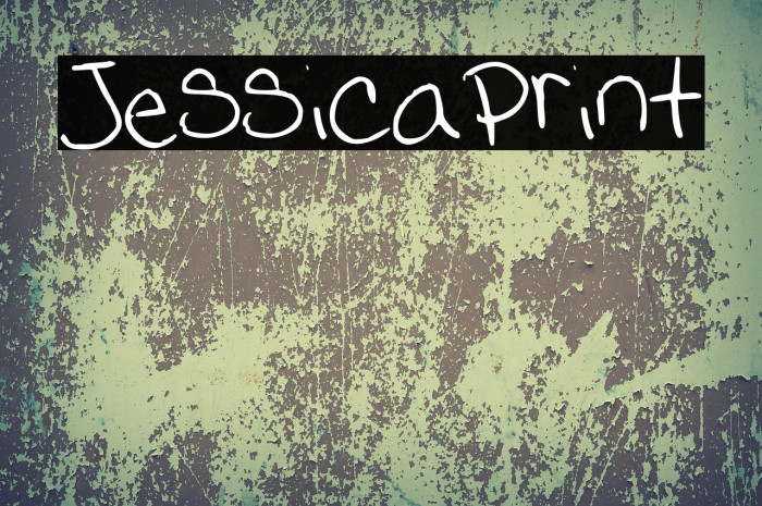 JessicaPrint फ़ॉन्ट examples