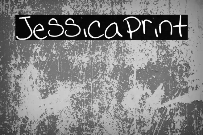 JessicaPrint Schriftart examples