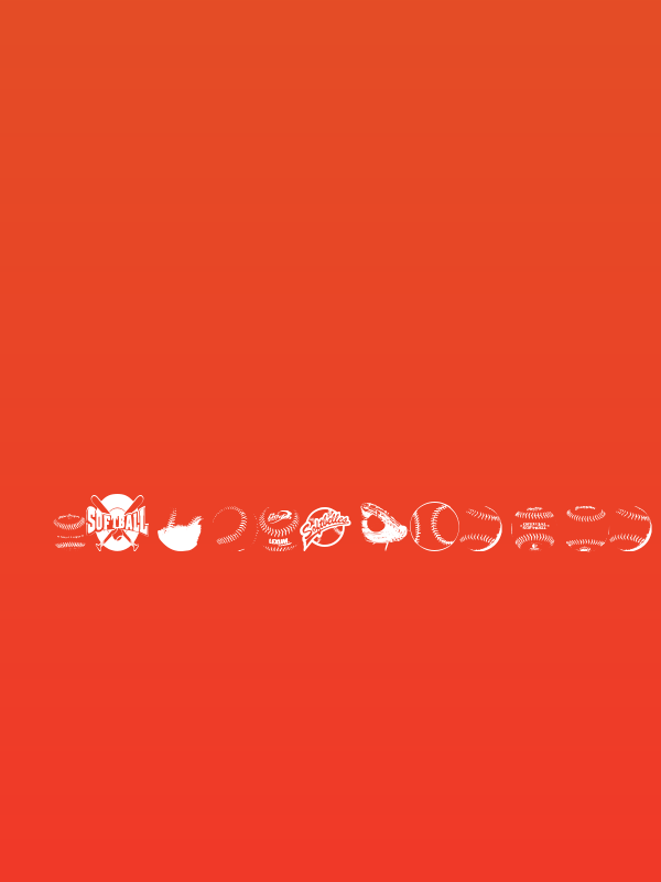 Jessica's Softball Font Poster