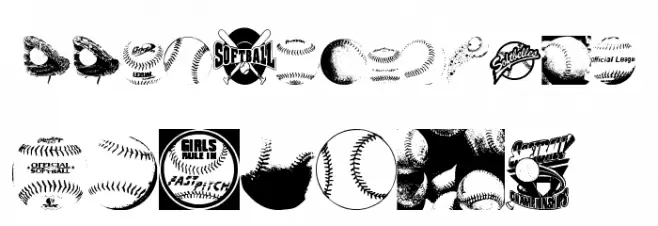 Jessica's Softball Font Caratteri MINUSCOLO