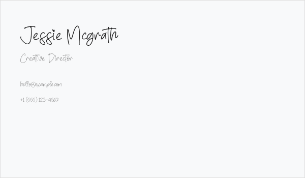 Jessie Mcgrath Business Card