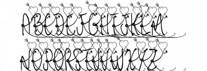 JessyHeart Font UPPERCASE