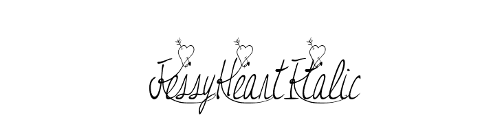 JessyHeartItalic  Frei Schriftart Herunterladen