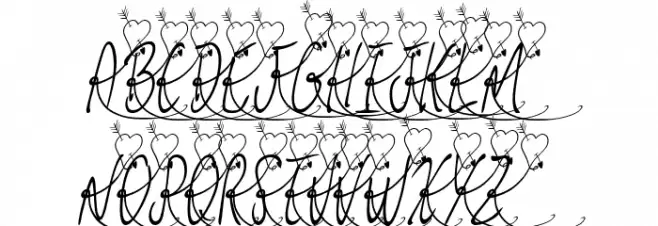 JessyHeartItalic Fonte MAIÚSCULAS