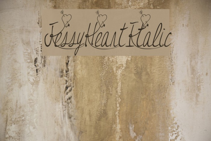 JessyHeartItalic Font examples