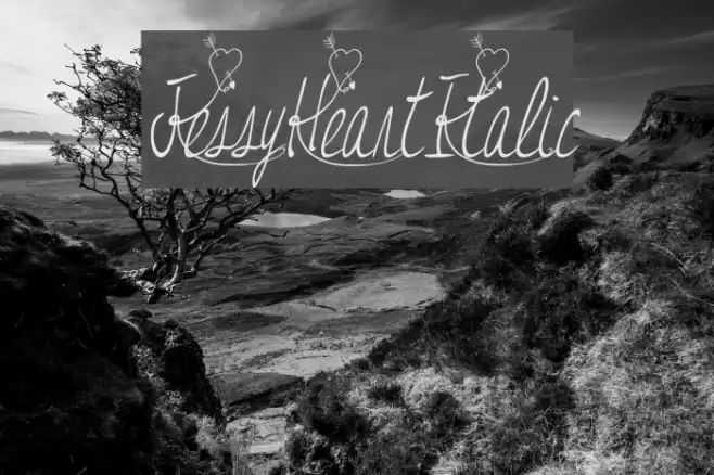JessyHeartItalic Font examples