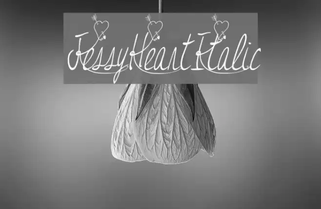 JessyHeartItalic Font examples