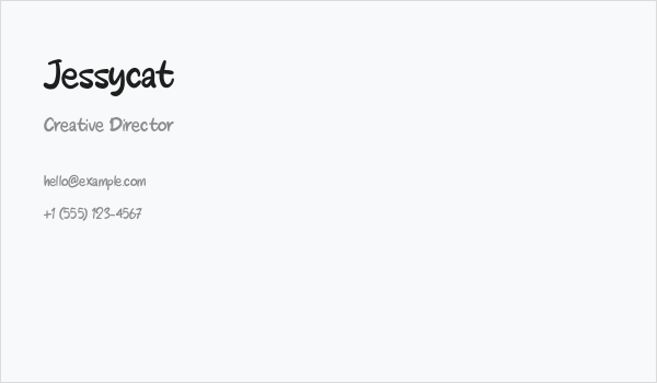 Jessycat Business Card