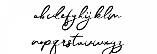 Jester Brush 字体 小写
