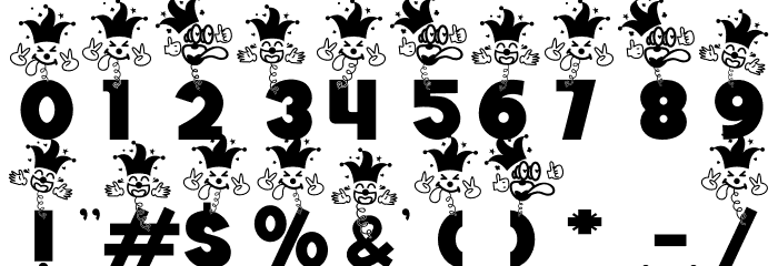 Jester Jumble Surprise Font Alte caractere