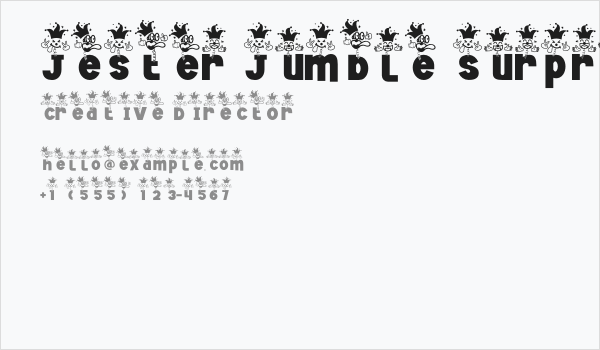 Jester Jumble Surprise Business Card