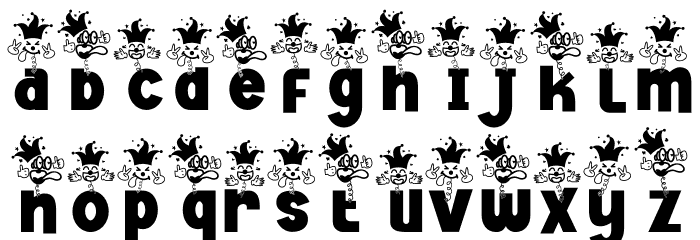 Jester Jumble Surprise Font Litere mici
