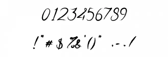 JesterBrush Font OTHER CHARS