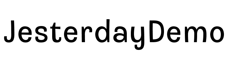 JesterdayDemo  Frei Schriftart Herunterladen