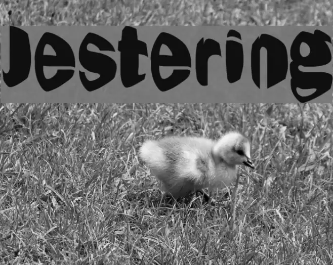 Jestering Font examples