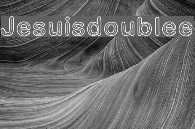 Jesuisdoublee Font examples