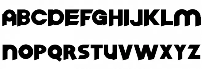 Jet Black Night フォント 大文字