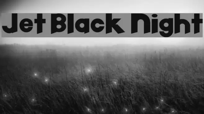 Jet Black Night Font examples