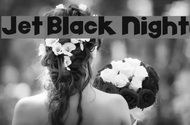 Jet Black Night Font examples