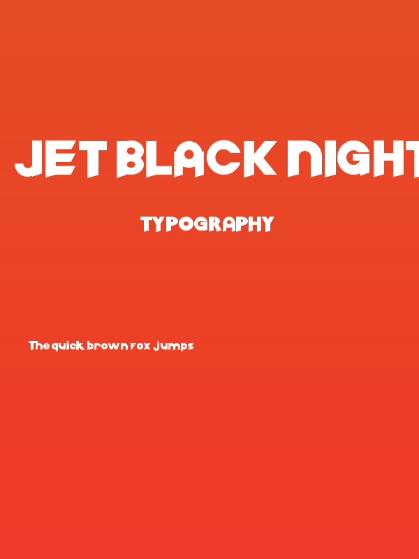 Jet Black Night Poster