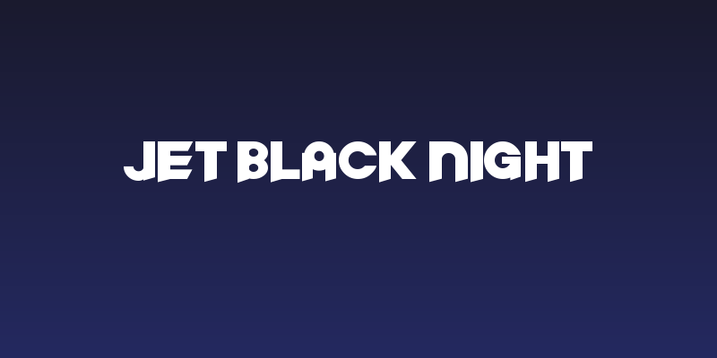 Jet Black Night Social Header