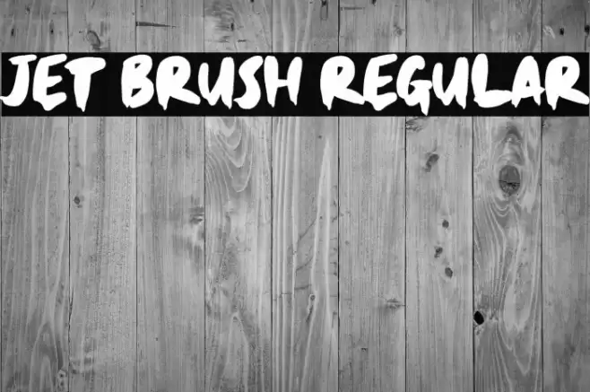 Jet Brush Regular Font examples