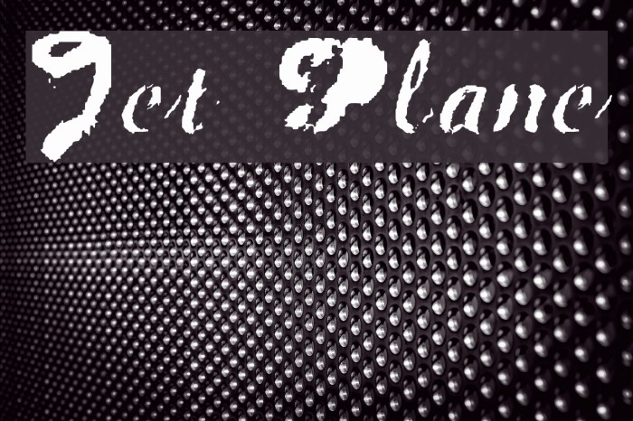 Jet Plane Font examples