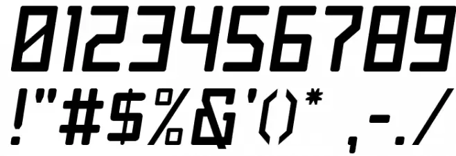 Jet Set Italic Font OTHER CHARS