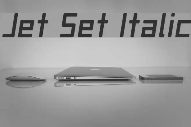 Jet Set Italic Font examples