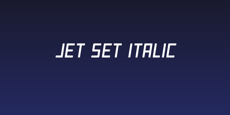 Jet Set Italic Social Header