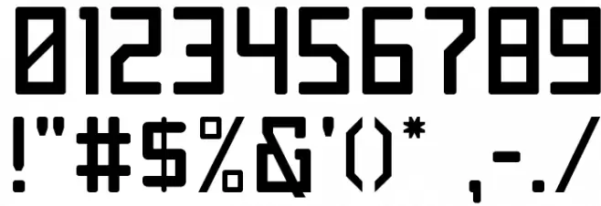 Jet Set Font OTHER CHARS