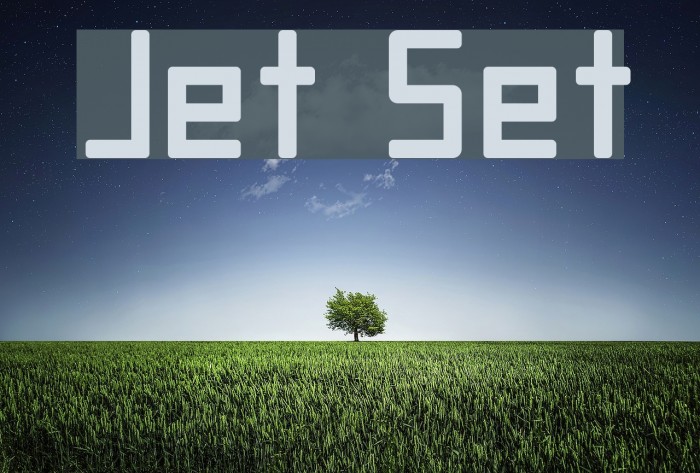 Jet Set Schriftart examples