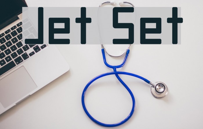 Jet Set Schriftart examples