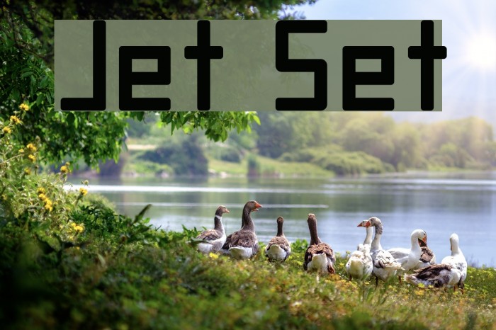 Jet Set Schriftart examples