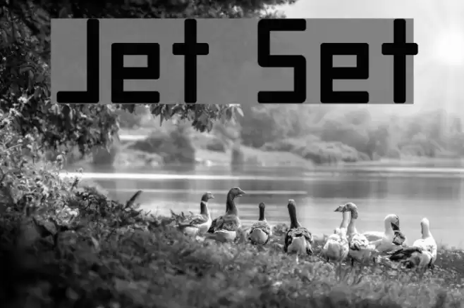 Jet Set Font examples
