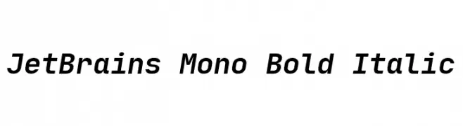 JetBrains Mono Bold Italic 