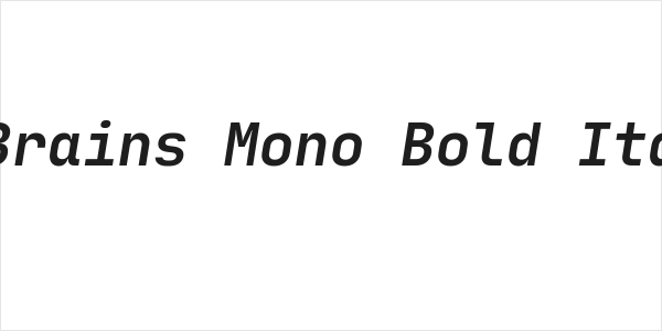 JetBrains Mono Bold Italic Logo