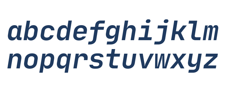 JetBrains Mono Bold Italic Lowercase