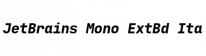 JetBrains Mono ExtBd Ita 