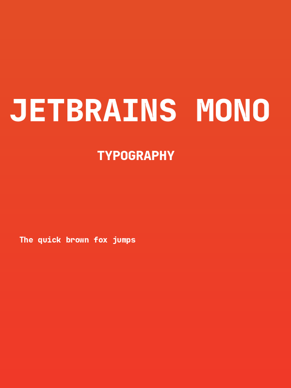 JetBrains Mono Extra Bold Poster