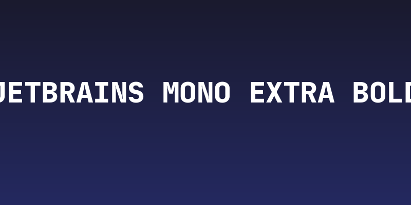 JetBrains Mono Extra Bold Social Header